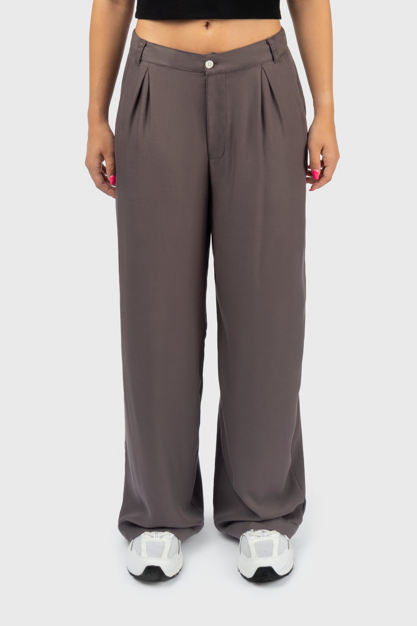 100% Ecovero Viscose Wide Leg Mid Waist Pants