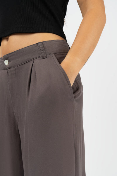 100% Ecovero Viscose Wide Leg Mid Waist Pants