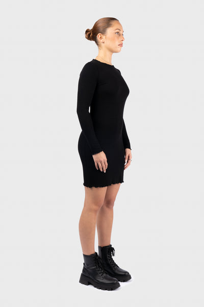 Babylock Ribbed Long Sleeve Mini Dress