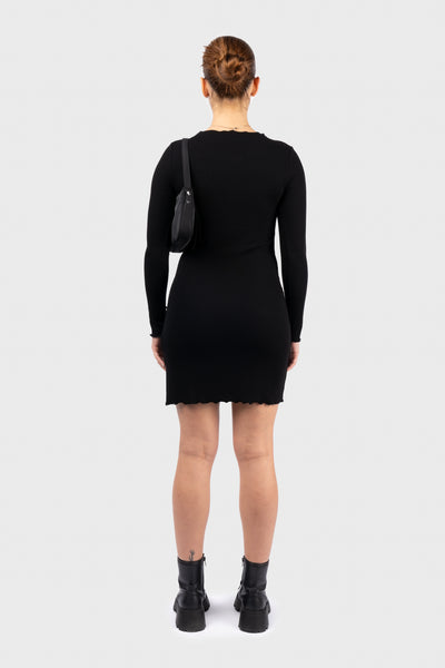 Babylock Ribbed Long Sleeve Mini Dress