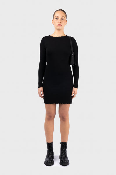 Babylock Ribbed Long Sleeve Mini Dress