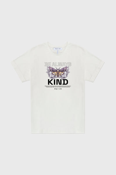 Be Always Kindful Roll-up Sleeves T-shirt