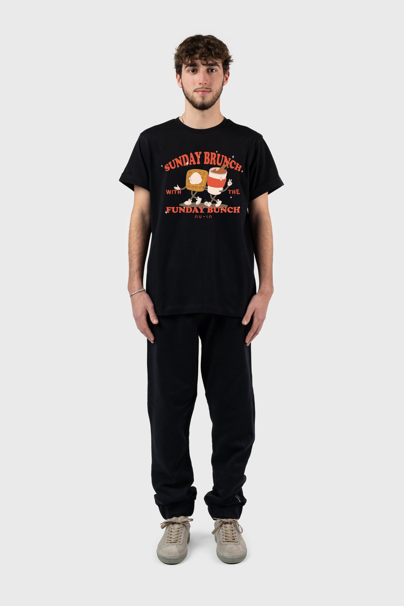 SUNDAY BRUNCH Roll-Up Sleeves T-shirt