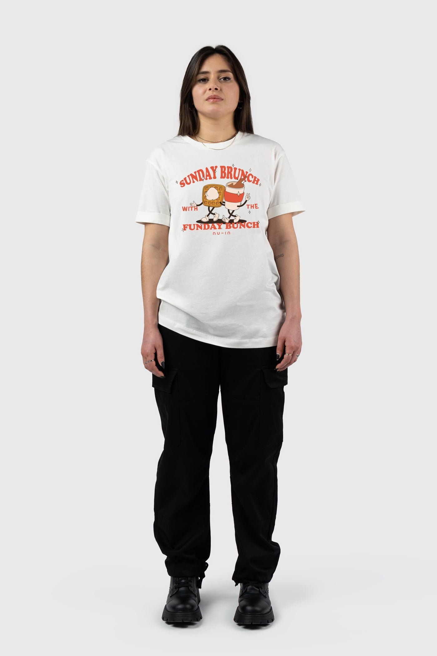 SUNDAY BRUNCH Roll-Up Sleeves T-shirt