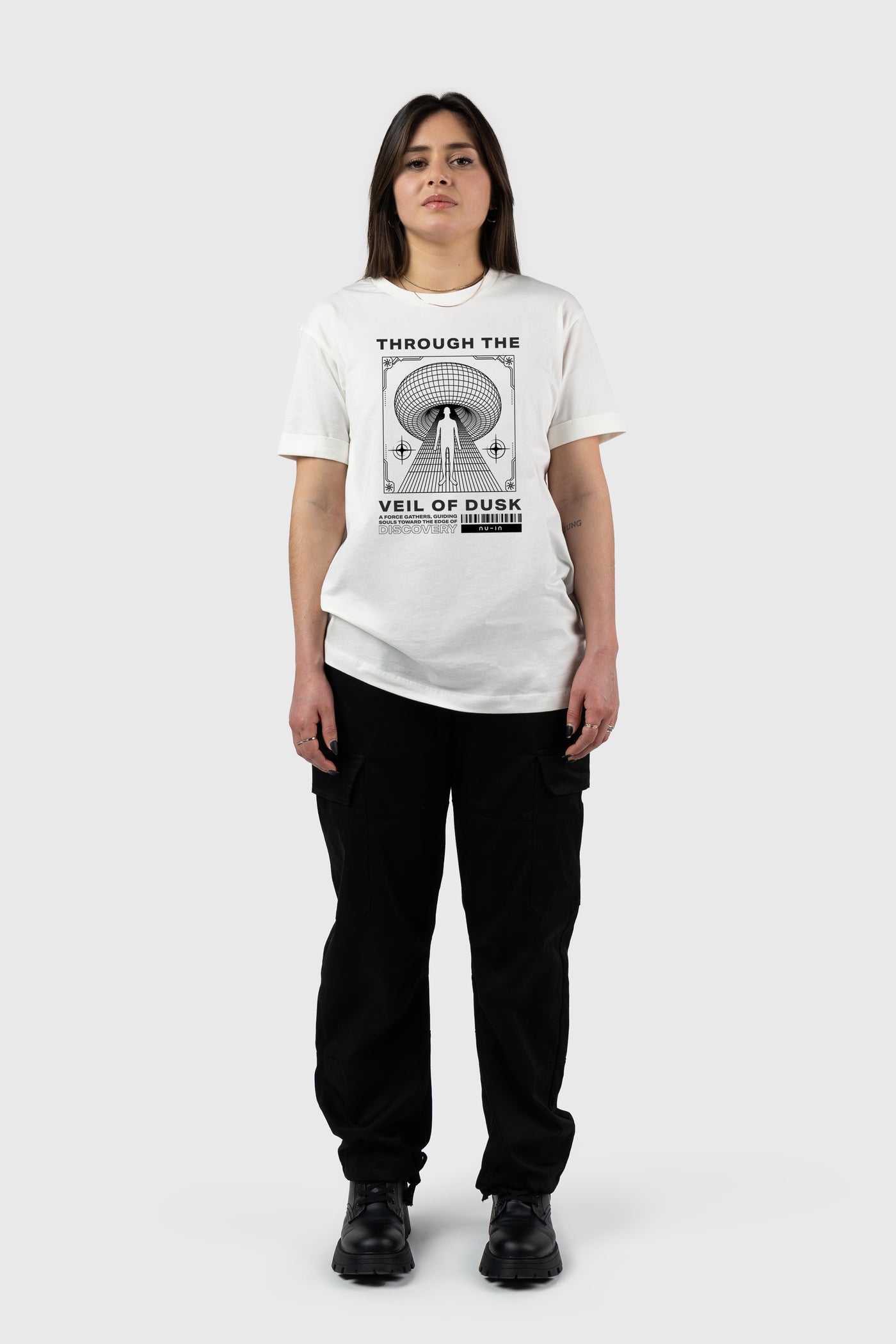 Through the veil of dusk Roll-up Sleeves T-shirt