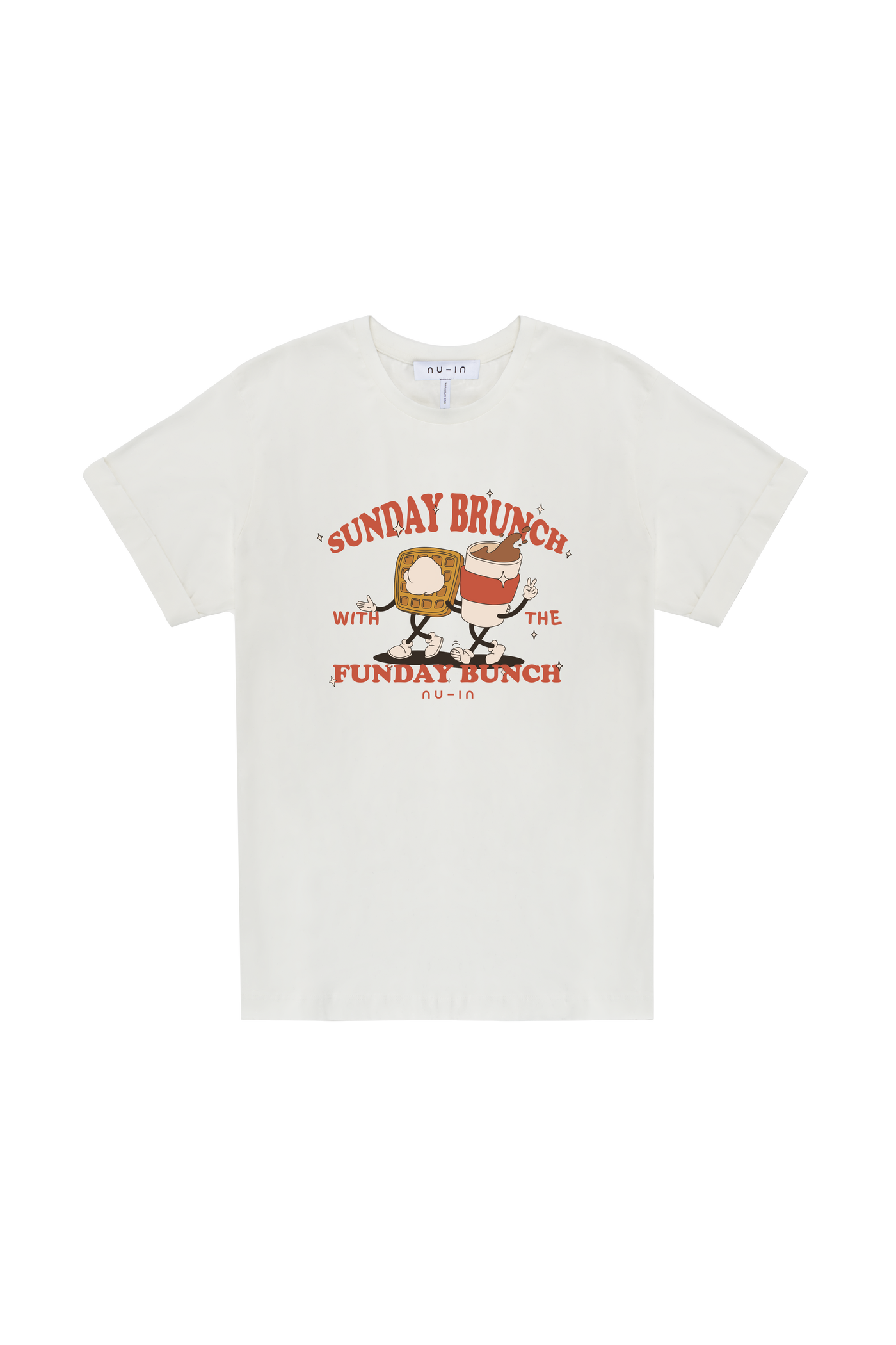 SUNDAY BRUNCH Roll-Up Sleeves T-shirt