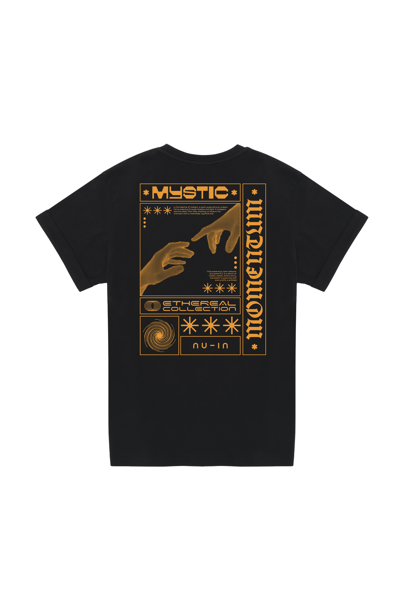 Mystic Momentum  Roll-up Sleeves T-shirt