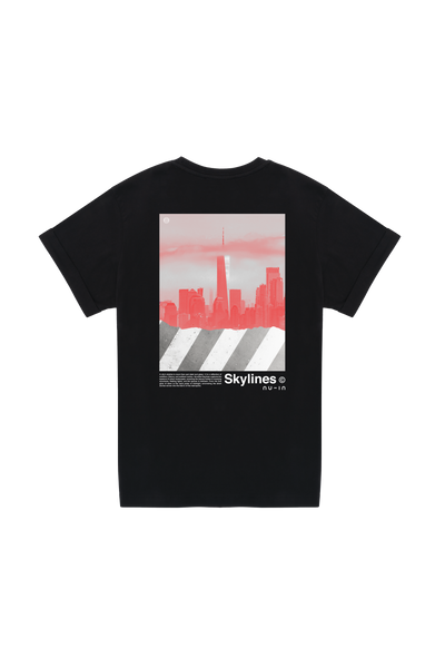 Unveiled Skylines Roll-up Sleeves T-shirt