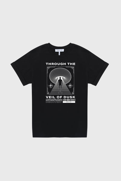 Through the veil of dusk Roll-up Sleeves T-shirt