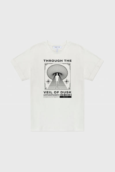 Through the veil of dusk Roll-up Sleeves T-shirt