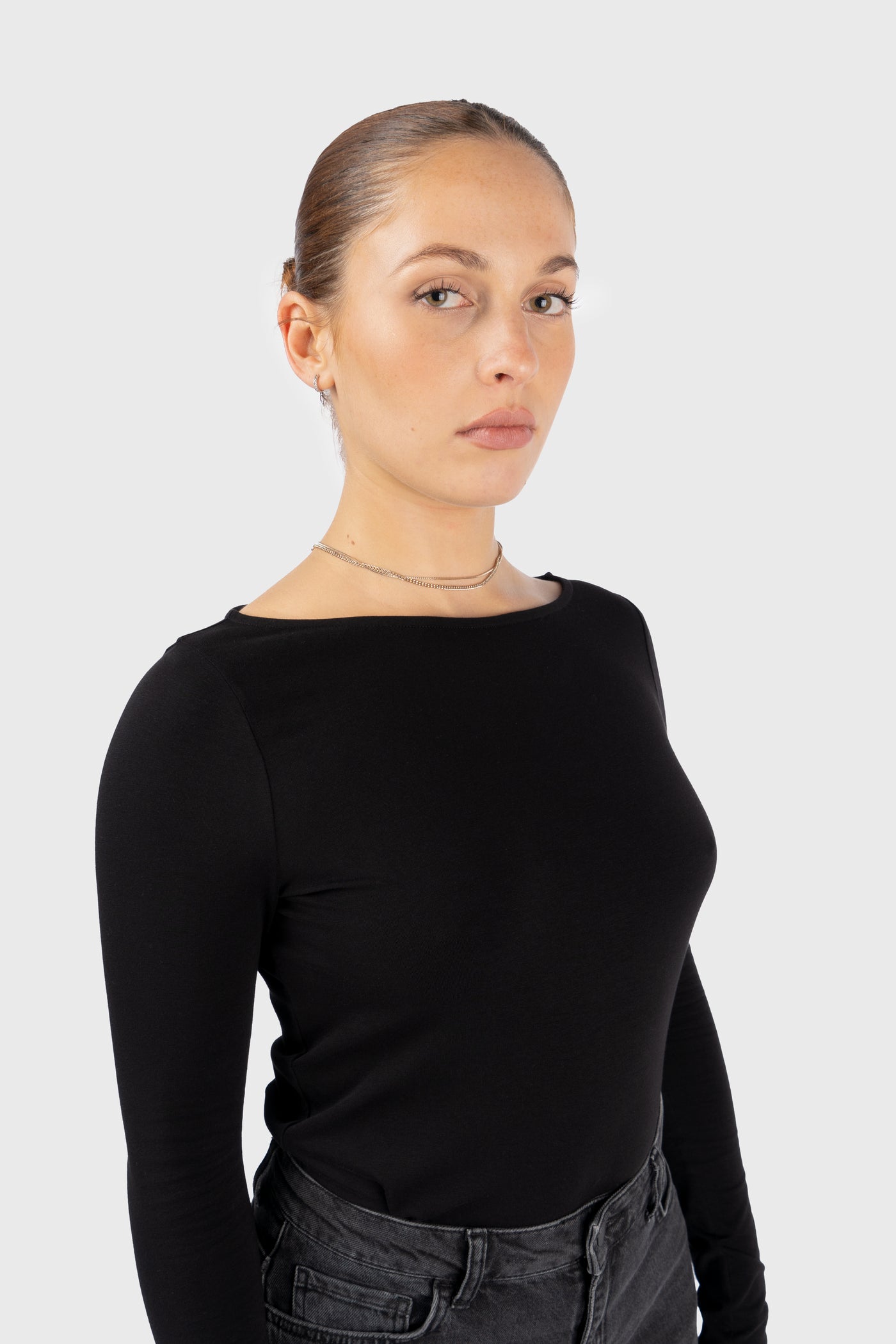 Scoop Neck Long Sleeve Top