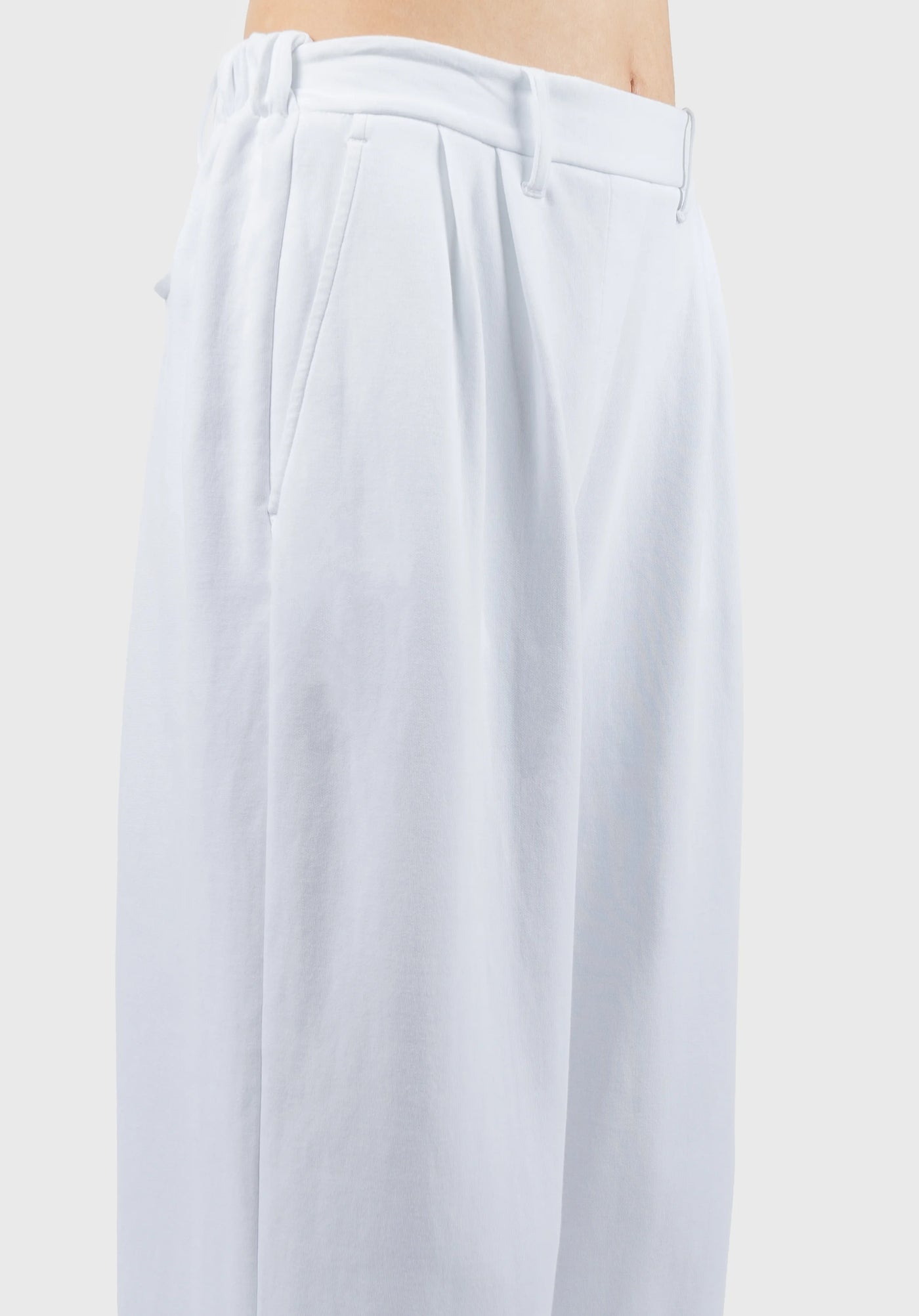 Wide Leg Jersey Trousers