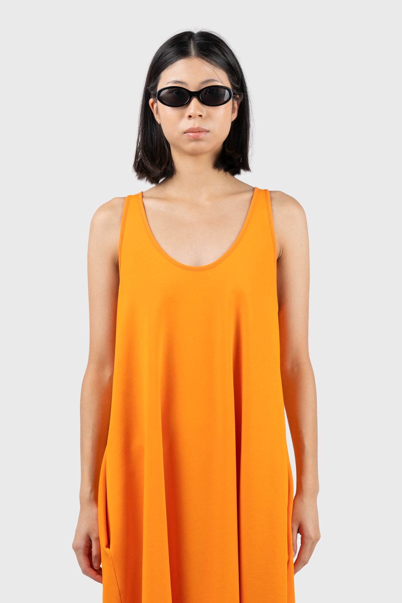 Orange Heavyweight Jersey Dress