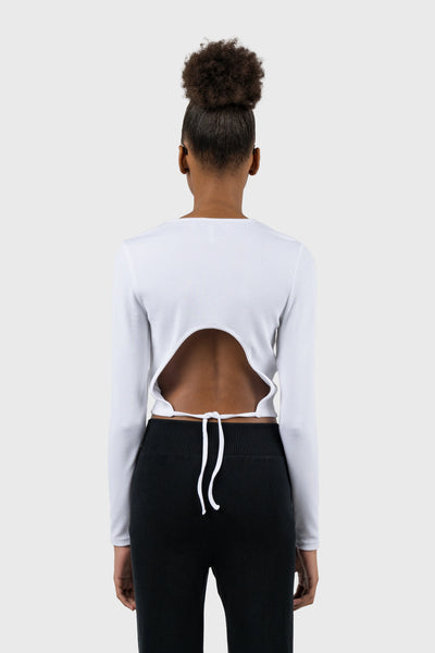 Open Back Long Sleeve Top