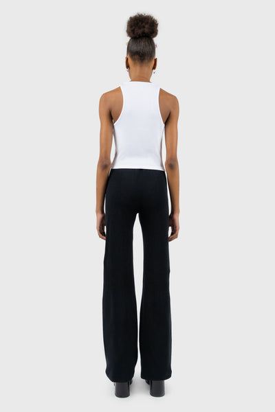 Logo Ribbed Halterneck Top