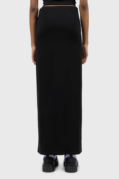 Low Rise Jersey Column Maxi Skirt