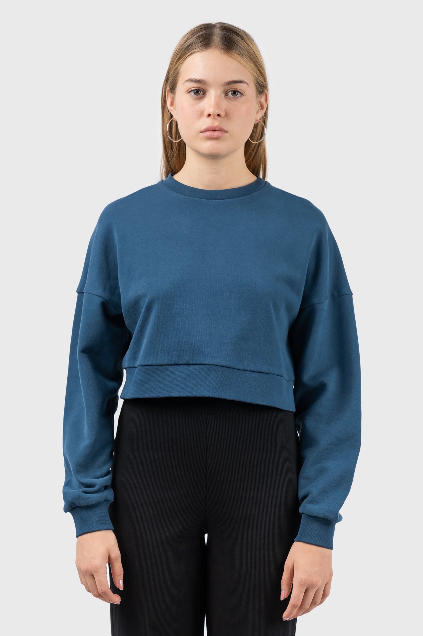 Dropped shoulder Crew Neck Sweatshirt