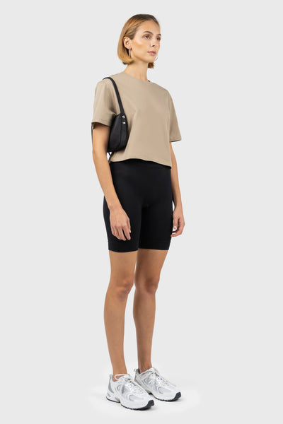 Oversize Dropped Shoulders Cropped T-Shirt