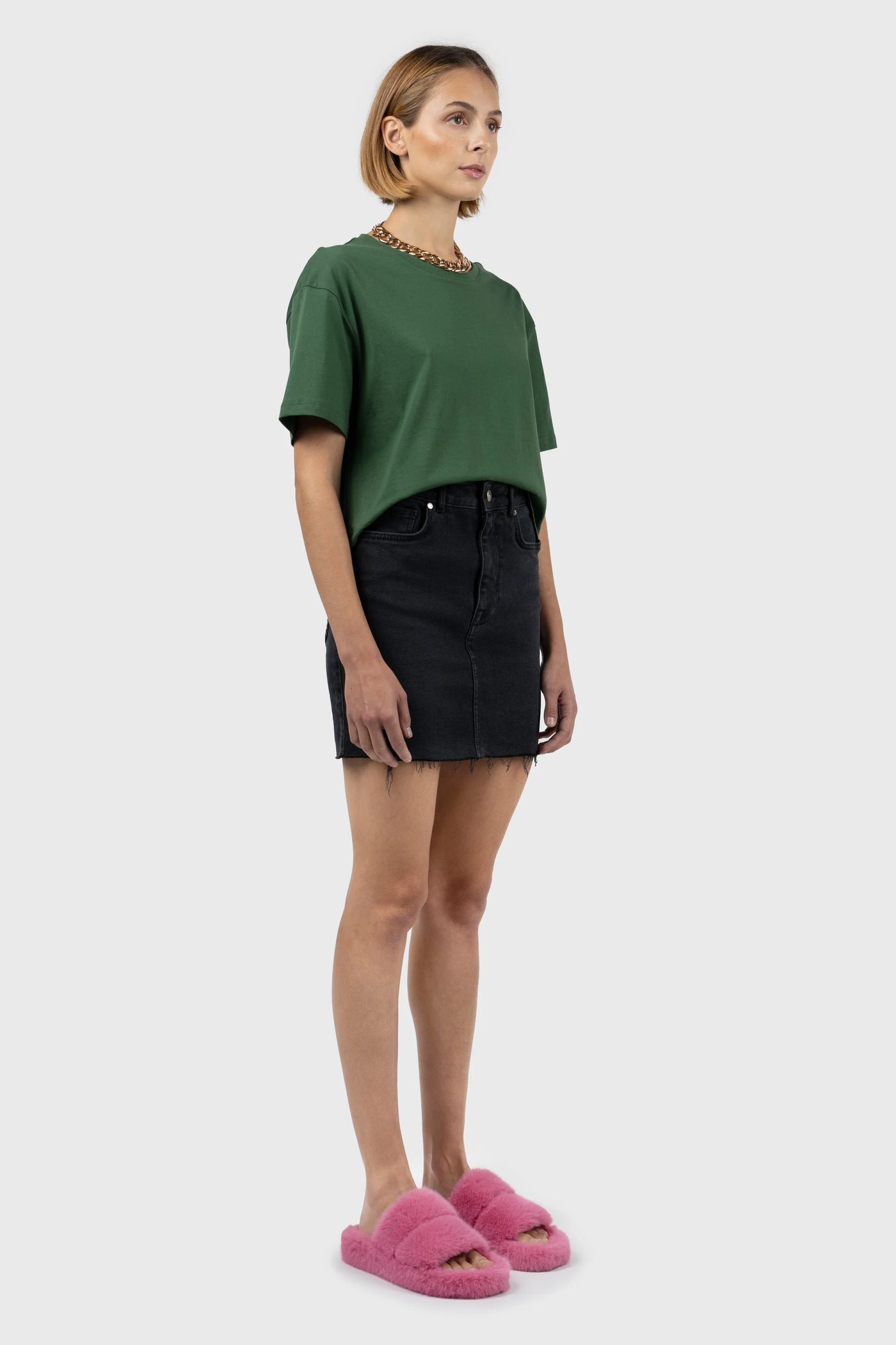 Oversize Dropped Shoulders Cropped T-Shirt